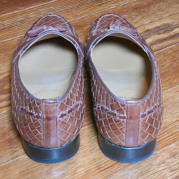 Rare Bow-Tie McFarlaine Italian Woven Tassle Brown Leather Loafers SZ 9 ORG $349 main image 10